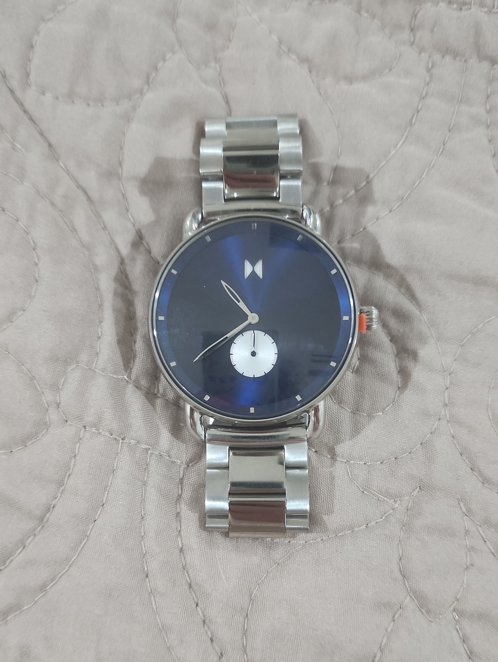 MVMT Silver Bracelet Watch with Blue Sunburst Dial